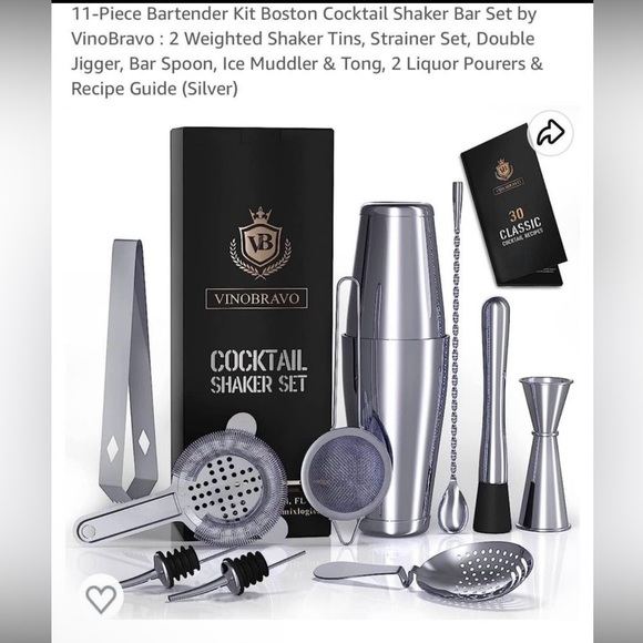 Other - New Cocktail Shaker Kit - 11 piece set